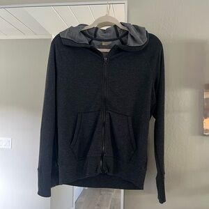 Black Soft Zip-Up Hoodie